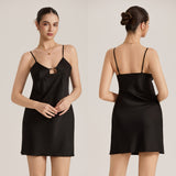 The Midnight Temptation | Women's Hollow-Out Backless Satin Chemise Nightdress