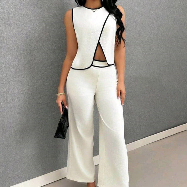Sleeveless Vest and Trouser Set