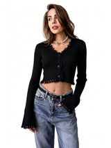 Raw Edge Knit Cardigan