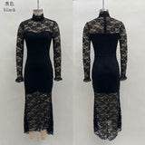 Floral Print Long Sleeve Maxi Dress