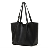Leather Tote Bag with Pouch