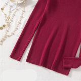 Full Turtleneck Slim Knit Sweater