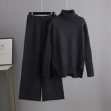 Relaxed Turtleneck Knit Lounge Set