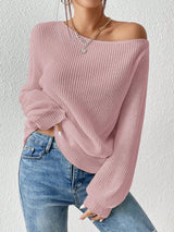 Off Shoulder Knit Sweater