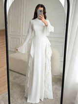 Flared Sleeve A-Line Maxi Dress