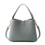Leather Bucket Crossbody Bag