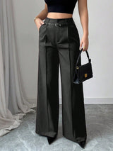 Loose Straight Leg Suit Trousers