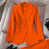 V-Neck Button Blazer