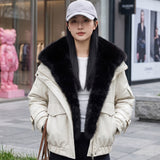 Faux Fur Collar Padded Utility Jacket
