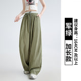 Contrast Waist Wide Leg Trousers