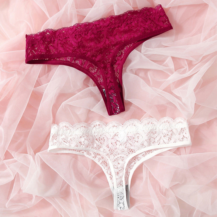 The Lace Tease | Women's Lace Low-Rise Thong Panties (2-Pack)