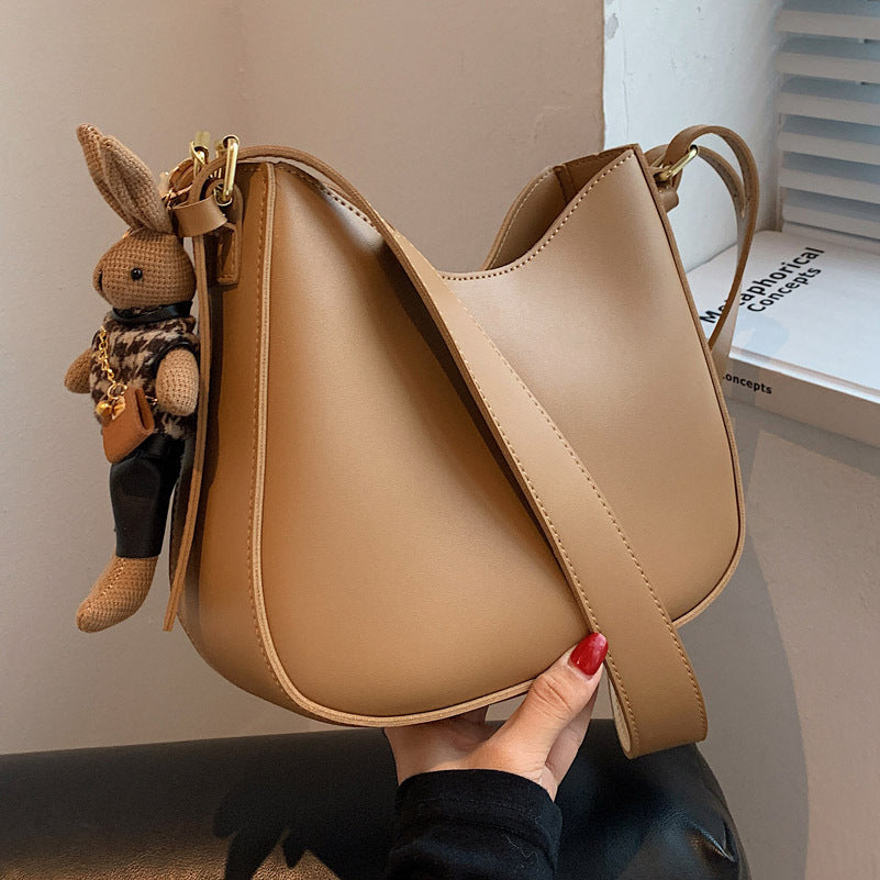 Pebbled Texture Shoulder Bag