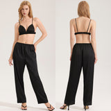 The Wild Silk | Leopard Print Satin Cami & Long Pants Sleep Set