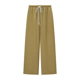 Linen Blend Drawstring Trousers