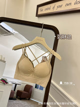 Cotton Cross Back Bandeau Bra