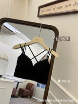 Cotton Cross Back Bandeau Bra