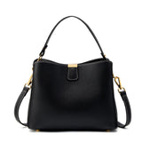 Leather Bucket Crossbody Bag