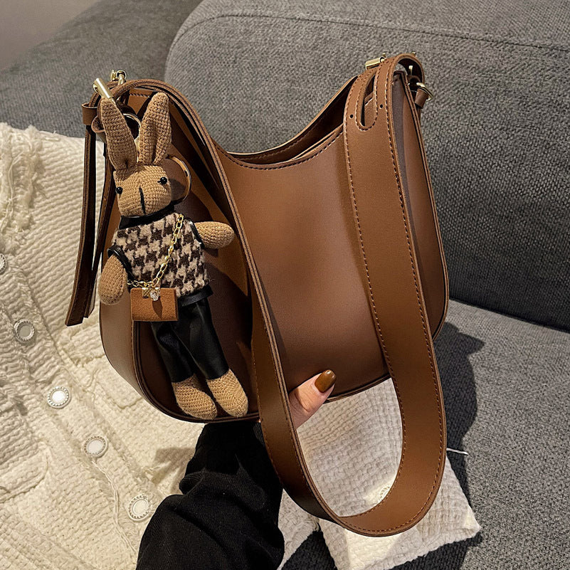 Pebbled Texture Shoulder Bag