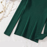 Full Turtleneck Slim Knit Sweater