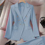 V-Neck Button Blazer