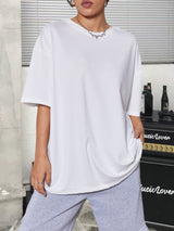 Summer medium and long multi-color half-sleeved casual versatile large-size T-shirt