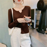 Autumn and winter new V-neck knitted sweater women's thin long-sleeved solid color short outer slim-fit sweater cardigan jacket top