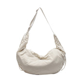 Pleated Strap Crescent Bag