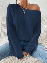 Off Shoulder Knit Sweater