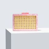 Rattan Effect Acrylic Clutch