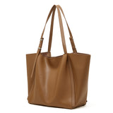 Leather Tote Bag with Pouch