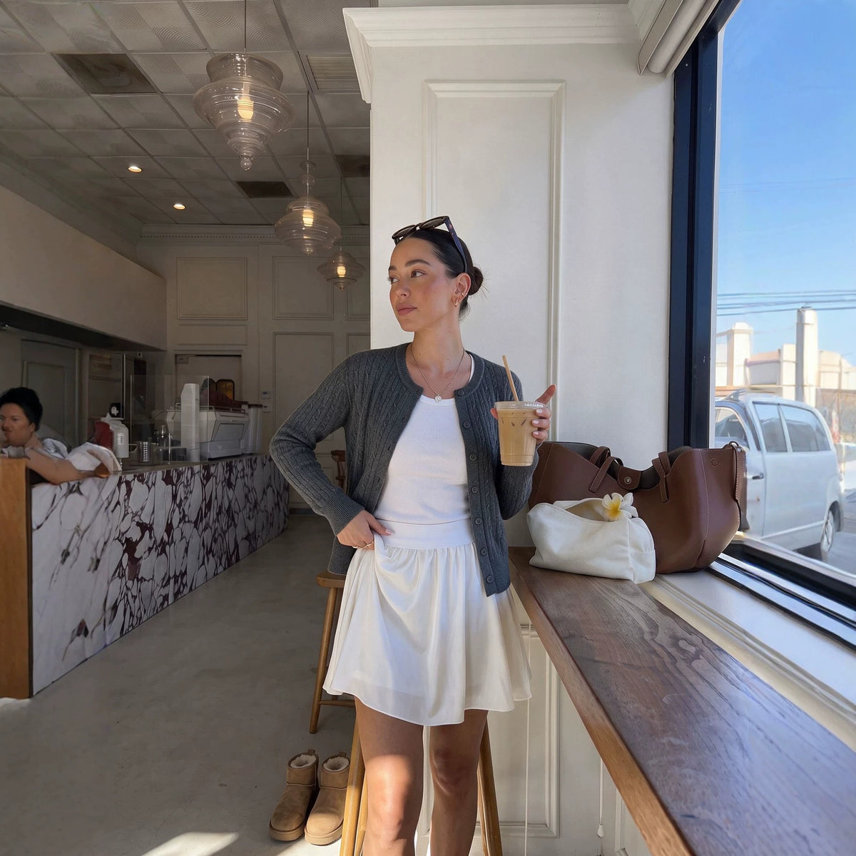 Short Twist Knit Cardigan