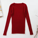Super Soft Ribbed V Neck Pullover
