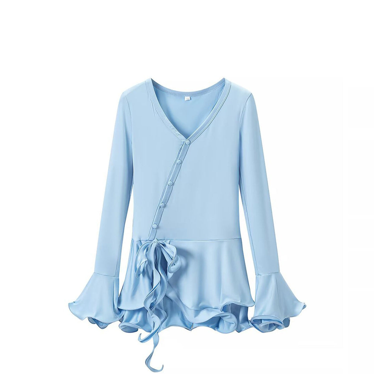 Flared Sleeve Knit A Line Dress