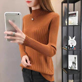 Mock Neck Slim Fit Knit Layering Top