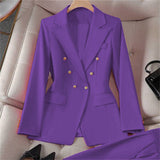 V-Neck Button Blazer