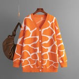 Geometric Jacquard Longline Cardigan