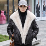 Faux Fur Collar Padded Utility Jacket