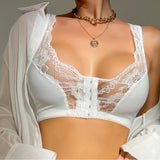The Lace Strapless | Women's Wireless Front-Closure Lace Push-Up Bra