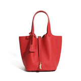 Leather Basket Handbag