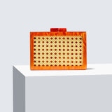Rattan Effect Acrylic Clutch