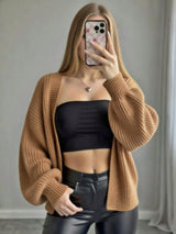 Loose V-Neck Knit Cardigan
