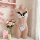 Polka Dot Lace Lingerie Set
