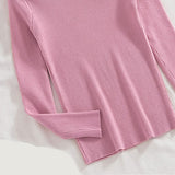 Lace Collar Mock Neck Knit Top
