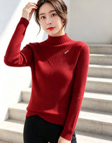 Brushed Double Yarn Mock Neck Sweater