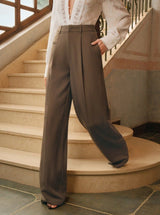 Floor Length Straight Leg Trousers