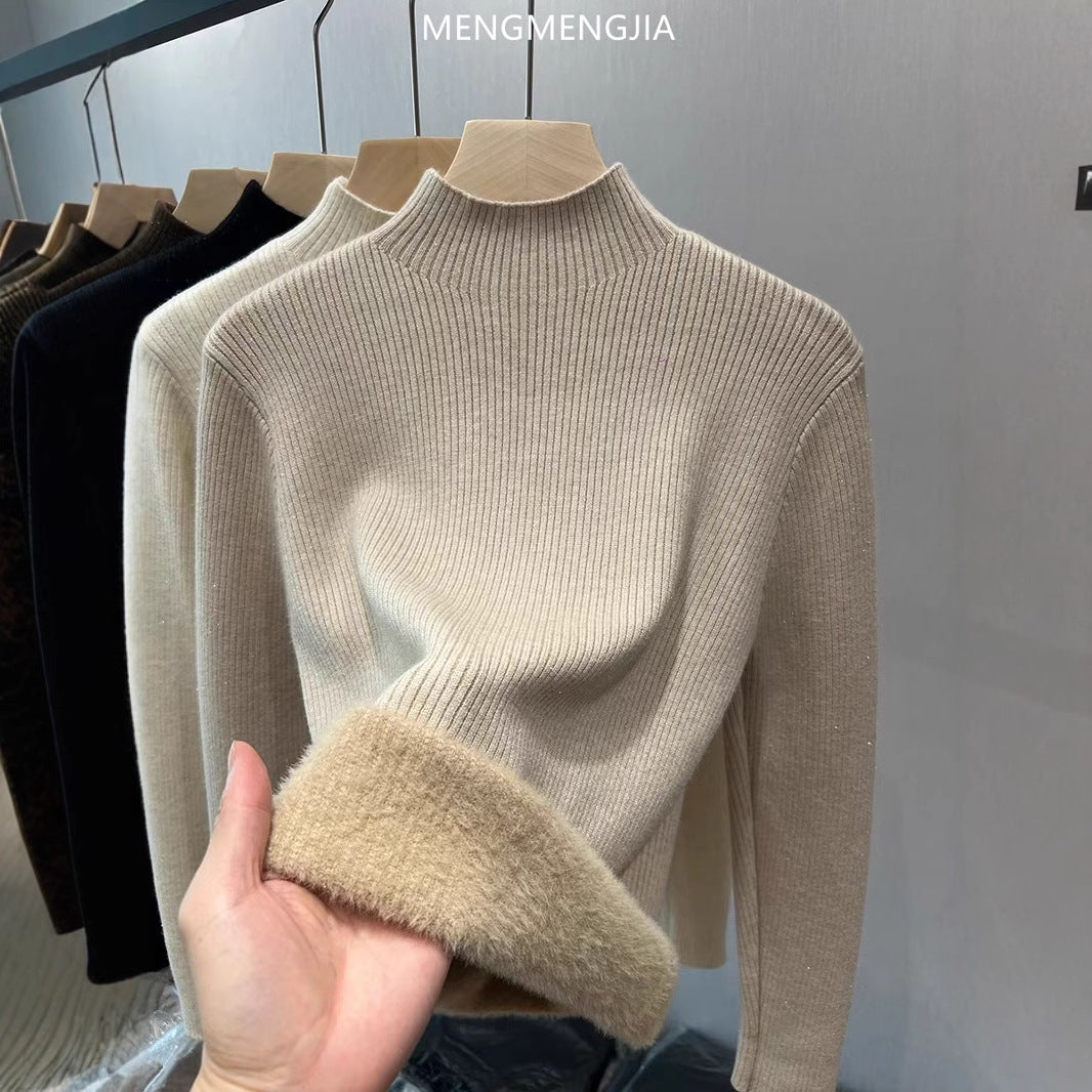 Fleece Lined Mock Neck Winter Top