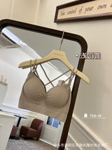 Cotton Cross Back Bandeau Bra
