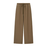 Linen Blend Drawstring Trousers