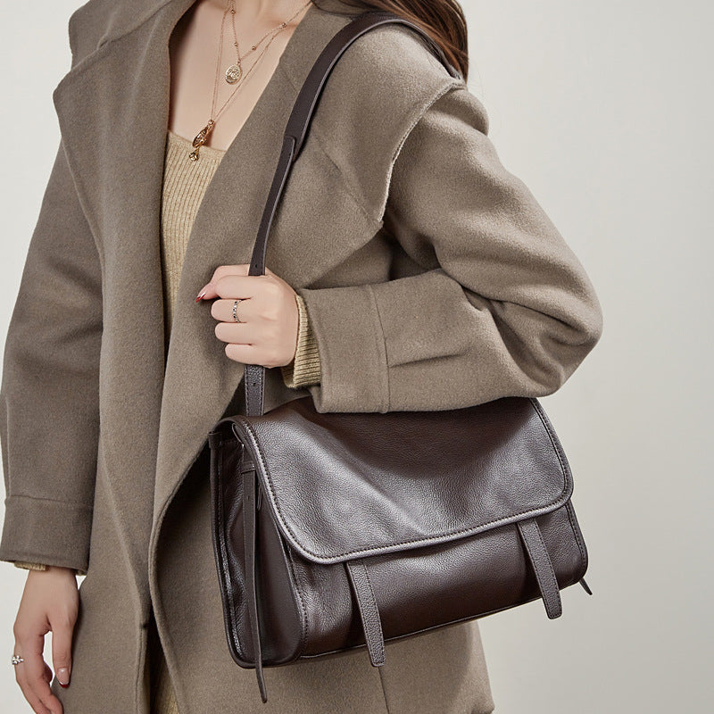 Large Leather Shoulder Handbag