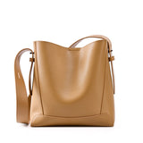 Leather Commuter Bucket Bag